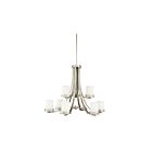 Lustre à 2 étages Kichler Hendrik 1674NI 9-lumières 100W nickel brossé