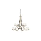 Lustre à 2 étages Kichler Hendrik 1675NI 15-lumières 75W nickel brossé