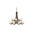 Lustre à 2 étages Kichler Hendrik 1675OZ 15-lumières 75W vieux bronze