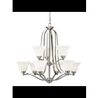Lustre à 2 étages à LED Kichler Langford 1784NIL18 9-lumières 10W nickel brossé