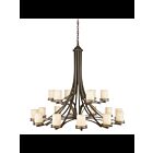 Lustre à 2 étages Kichler Hendrik 1873OZ 18-lumières 60W vieux bronze
