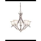 Lustre à 1 étage Kichler Dover 2020NI 5-lumières 60W nickel brossé