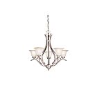Lustre à 1 étage Kichler Dover 2020NI 5-lumières 60W nickel brossé