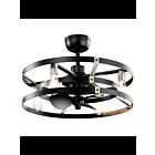 Lustre avec ventilateur Kichler Cavelli 300040SBK satin noir