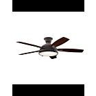 Ventilateur de plafond Kichler Hatteras Bay 310018WZC zinc patiné