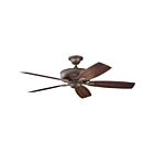 Ventilateur de plafond Kichler Monarch 310103WCP revêtement en poudre de cuivre patiné