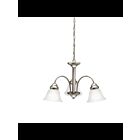 Lustre à 1 étage Kichler Wynberg 3293NI 3-lumières 100W nickel brossé