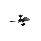 Ventilateur de plafond Kichler Sola 330150SBK satin noir