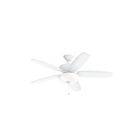 Ventilateur de plafond 52" Kichler 330161MWH 59W 5-lames blanc mat