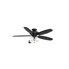 Ventilateur de plafond 52" Kichler 330162SBK 59W 5-lames satin noir