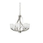 Lustre à 1 étage Kichler Layla 34693 6-lumières 60W nickel brossé
