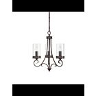 Lustre à 1 étage Kichler Diana 34723 3-lumières 60W vieux bronze