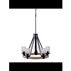 Lustre à 1 étage Kichler Barrington 34750 5-lumières 60W fer d'enclume