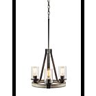 Mini Chandelier Kichler Barrington 34751 3-lumières 60W fer d'enclume