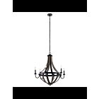 Lustre à 1 étage Kichler Merlot 34820 6-lumières 60W noir vieilli