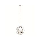 Suspendu Kichler Angelica 34835 3-lumières 60W nickel poli