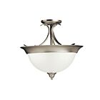Plafonnier semi-encastré Kichler Dover 3623NI 3-lumières 60W nickel brossé