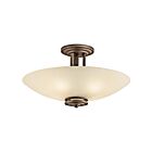 Plafonnier semi-encastré Kichler Hendrik 3677OZ 4-lumières 100W vieux bronze