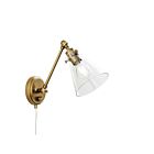 Kichler Rosewood 37541 1-Lumière Laiton naturel Applique murale