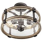 Kichler 38190A 3-Lights Barrington 180W Plafonnier semi encastré 