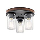 Kichler 38200A 60W Noir vieilli Plafonnier