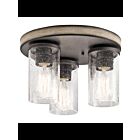 Plafonnier Kichler Barrington 38204 3-lumières 60W fer d'enclume