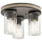 Kichler 38204A 3-Lights Barrington  180W Plafonnier semi encastré 