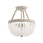 Plafonnier semi-encastré Kichler Kona 38226 2-lumières 60W blanc antique