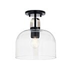 Kichler 38275 1-Lumière 60W Noir Plafonnier semi encastré