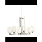 Lustre à 1 étage Kichler Eileen 3898NI 6-lumières 100W nickel brossé