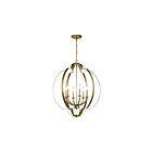 Suspendu de foyer Kichler Voleta 42139NBR 6-lumières 60W laiton naturel