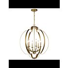 Suspendu de foyer Kichler Voleta 42139NBR 6-lumières 60W laiton naturel