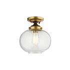 Plafonnier semi-encastré Kichler Avery 42296NBR 1-lumière 100W laiton naturel