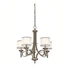 Lustre à 1 étage Kichler Lacey 42381AP 5-lumières 60W étain antique