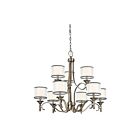 Lustre à 2 étages Kichler Lacey 42382AP 9-lumières 60W étain antique