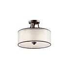 Plafonnier semi-encastré Kichler Lacey 42386MIZ 3-lumières 100W poussière de bronze