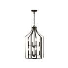 Lustre de foyer Kichler Morrigan 42498OZ 8-lumières 60W vieux bronze