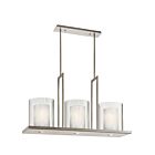 Lustre linéaire Kichler Triad 42548CLP 3-lumières 100W étain classique
