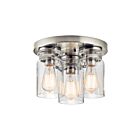 Plafonnier Kichler Brinley 42891NI 3-lumières 75W nickel brossé