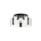 Plafonnier semi-encastré Kichler Thoreau 42955BK 3-lumières 75W noir