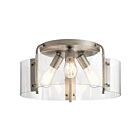 Plafonnier semi-encastré Kichler Thoreau 42955NI 3-lumières 75W nickel brossé
