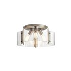 Plafonnier semi-encastré Kichler Thoreau 42955NI 3-lumières 75W nickel brossé