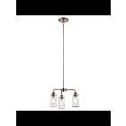 Lustre à 1 étage Kichler Braelyn 43057CLP 3-lumières 60W étain classique