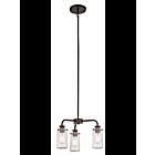 Lustre à 1 étage Kichler Braelyn 43057OZ 3-lumières 60W vieux bronze
