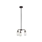 Lustre à 1 étage Kichler Braelyn 43057OZ 3-lumières 60W vieux bronze