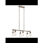 Lustre linéaire Kichler Braelyn 43059CLP 6-lumières 60W étain classique