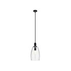 Suspendu Kichler Lakum 43090BK 1-lumière 75W noir