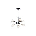 Lustre à 1 étage Kichler Armstrong 43095BK 6-lumières 100W noir