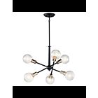 Lustre à 1 étage Kichler Armstrong 43095BK 6-lumières 100W noir
