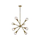 Lustre à 1 étage Kichler Armstrong 43118NBR 8-lumières 100W laiton naturel